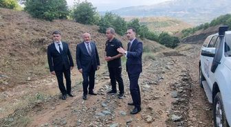 Karaman'dan Üzümlü Kaymakamı Hökelekli'ye ziyaret ve toprak kayması değerlendirmesi