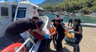 Fethiye açıklarında yaralı kurtarma operasyonu