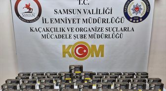 Samsun'da Kaçak Makaron Operasyonu