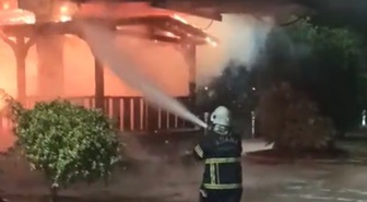 Adana'da Asma Yaya Köprüsünde Yangın