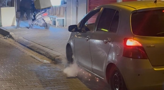 Çorlu'da Alkollü Sürücü Jant Üzerinde Ters Yönde Seyretti