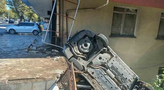 Ankara'da korkutan kaza: 1 yaralı