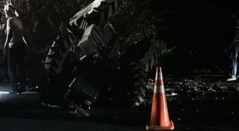 Sivrihisar'da kamyon-traktör çarpıştı: 1 yaralı