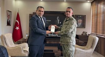 Vize'de komutan ve kaymakam buluşması