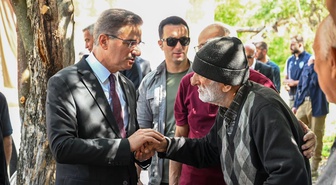 Vali Baruş, Şehitlerin Adını Taşıyan Taziye Evi İnşaatını İnceledi