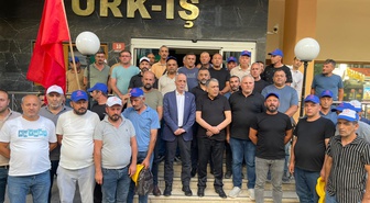 Doruk Madencilik işçilerinden TÜRK-İŞ Genel Başkanı Atalay'a teşekkür ziyareti