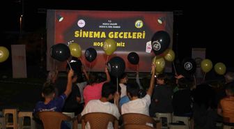 Hasanlar Köyü'nde Nostaljik Açık Hava Sineması Keyfi