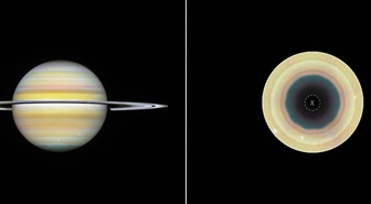 Hubble, Satürn'ün Güney Kutbunda 10 Kenarlı Dev Bulut Dalgası Keşfetti