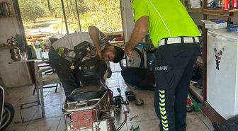 Hatay'da motosiklet iş yerlerine denetim