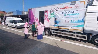 Gezici Kanser Tarama Tırı Bartın'da Çalışanlara Sağlık Hizmeti Sunuyor