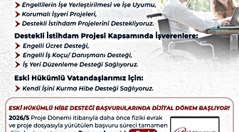 Engelli ve Eski Hükümlülere Hibe Desteği Başvuruları Başladı