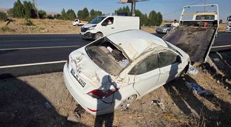Elmadağ'da Takla Atan Otomobilde 4 Yaralı