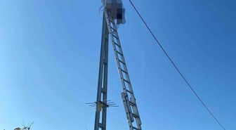 Elektrikçi direkte akıma kapılarak hayatını kaybetti