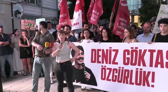 Kadıköy'de Deniz Göktaş'a destek eylemi: 'Tek suçu bu korku düzeninden korkmamak'