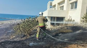 Arsuz'da otluk yangını söndürüldü