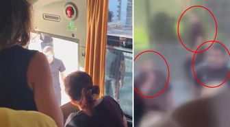 Diyarbakır'da korku dolu anlar! Sağlık personelini taşıyan otobüsün önünü kesip camları yumrukladılar