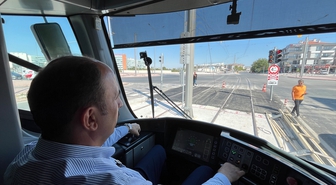 Konya'da Adliye-Şehir Hastanesi Tramvay Hattı Test Sürüşü Yapıldı