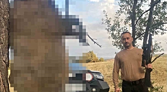 Akdağmadeni’nde yaklaşık yarım tonluk dev yaban domuzu öldürüldü