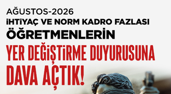Eğitim-İş'ten MEB'in norm kadro fazlası öğretmenlerin yer değiştirme duyurusuna dava