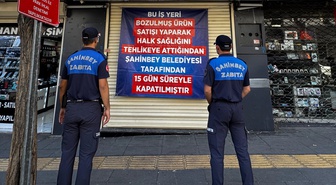 Gaziantep'te bozuk ürün sattığı belirlenen dönerci 15 gün kapatıldı