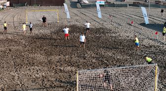 Hatay'da plaj futbolu turnuvası düzenlendi