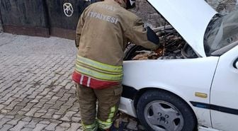 İskenderun’da otomobilde yangın çıktı