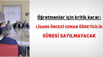 KDK Öğretmenlik Hizmet Süresi Kararını Açıkladı