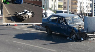 Kilis'te motosiklet ile otomobil çarpıştı: 1 ölü
