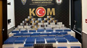 Polis kaçak sigara ve makaron ele geçirdi