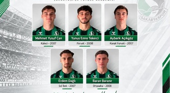 Sakaryaspor altyapısından 5 genç oyuncu A takıma yükseldi