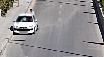 Drone destekli trafik denetimi sırasında sürücü ve yolcu yer değiştirdi