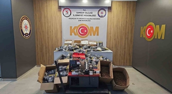 Kaçak 14 bin makaron ve 23 kilo tütün piyasaya sürülmeden ele geçirildi