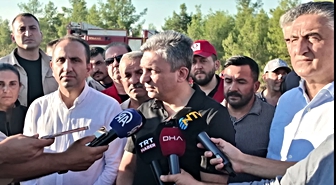 Antalya Valisi Şahin, Aksu'da 2 gün önce başlayan yangının Kepez'in bir mahallesinde sürdüğünü bildirdi
