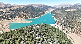 Isparta'daki Başpınar Tabiat Parkı havadan görüntülendi