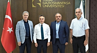 Tokat esnaf temsilcilerinden TOGÜ Rektörü Yılmaz'a ziyaret