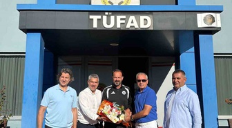 TÜFAD Kayseri Şubesi’nden Adem Çak’a ‘hoşgeldin’ çiçeği