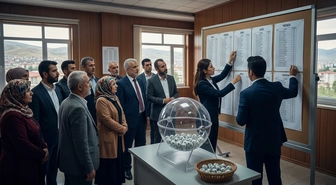 Gürpınar'da TYP temizlik personelleri için noter kurası çekildi