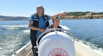Tavşanlı Kayaboğazı Barajı’nda sahipsiz balık ağlarına denetim