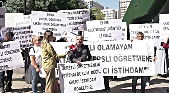 Ücretli Öğretmenler Dayanışma Derneği MEB önünden seslendi: '15-20 sene çalıştık, emekli bile olamadık'