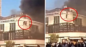 Ataşehir'de markette çıkan yangın üst katlara sıçradı; mahsur kalanlar çatıdan atladı