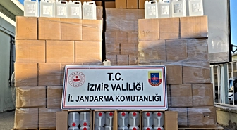 İzmir'de jandarmanın kaçak alkol operasyonlarında 19 bin 260 litre etil alkol ele geçirildi
