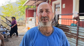 Kozan’daki yangından önce görüntülenen yeşil orman, yangın sonrası siyaha büründü