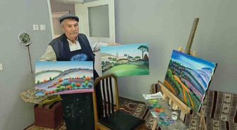 Kütahya’da 'çoban ressam' 36 yıldır doğayı tuvale yansıtıyor