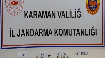 Jandarma uygulamalarında tarihi eser ve 110 bin 746 adet makaron ele geçirildi