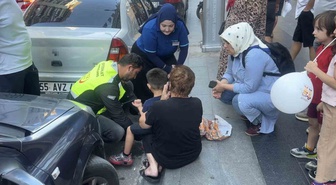 Samsun’da otomobilin çarptığı 5 yaşındaki çocuk hafif şekilde yaralandı