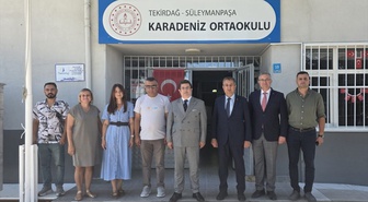 Tekirdağ İl Milli Eğitim Müdürü Yeniyol, Karadeniz Ortaokulunu ziyaret etti
