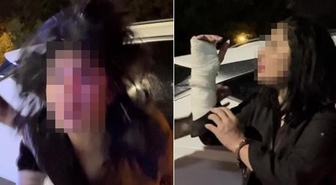 Ortalığı birbirine kattı! Ters yola girip gazetecilere tükürdü, polis aracına saldırdı