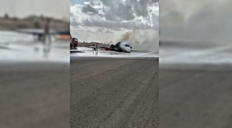 Akfen Holding'e ait özel jet Libya'da pistten çıktı: Mürettebatın sağlık durumu iyi
