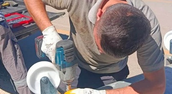 Sinop’ta hasarlı çöp konteynerlerine yerinde onarım