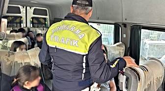 Tokat’ta jandarmadan okul servislerine sıkı denetim